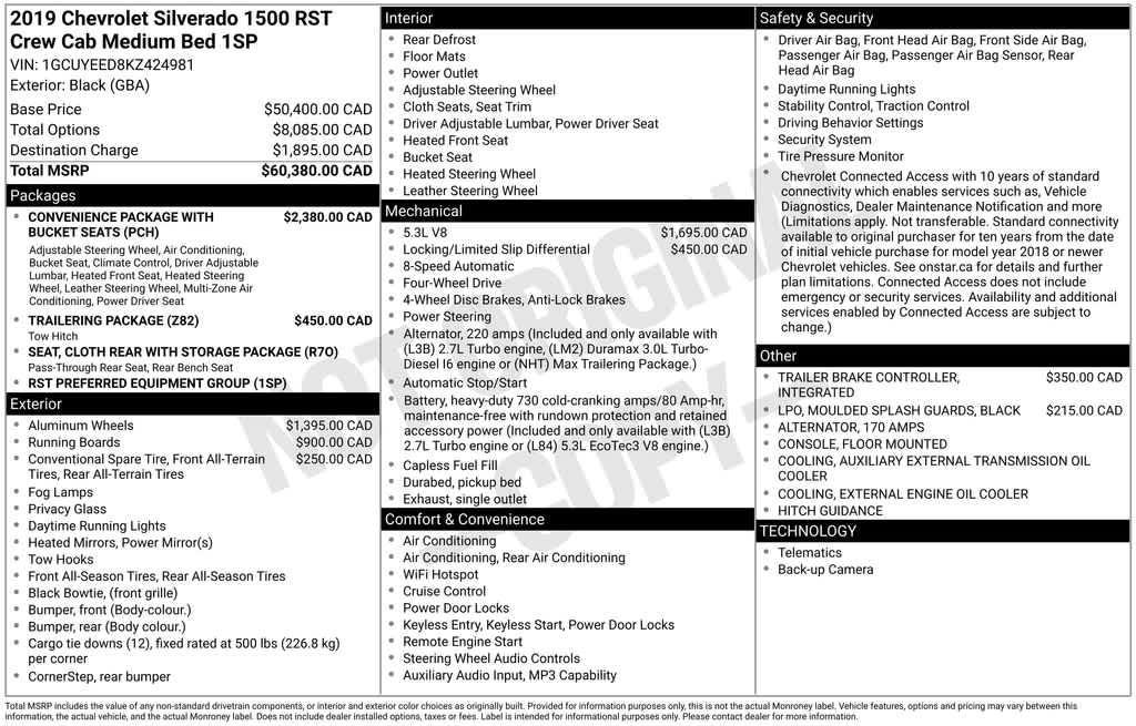 used 2019 Chevrolet Silverado 1500 car, priced at $30,515