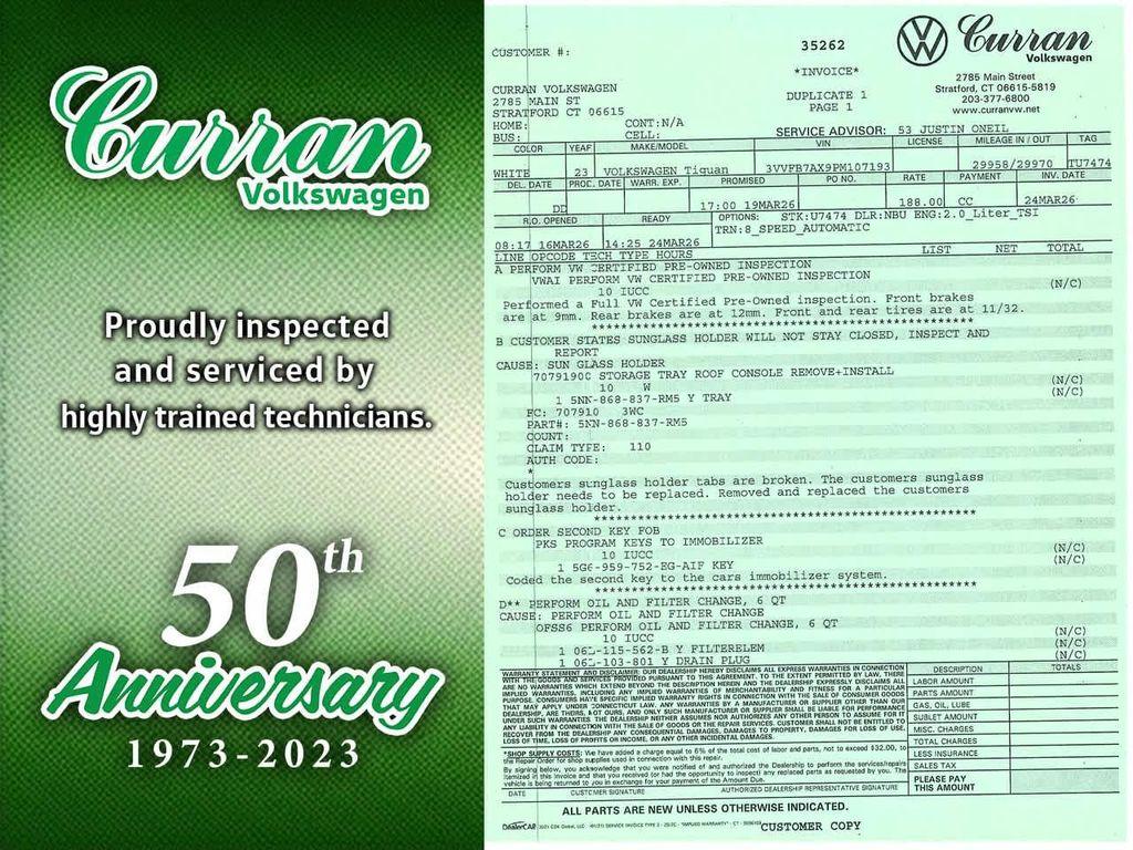 used 2023 Volkswagen Tiguan car, priced at $22,674