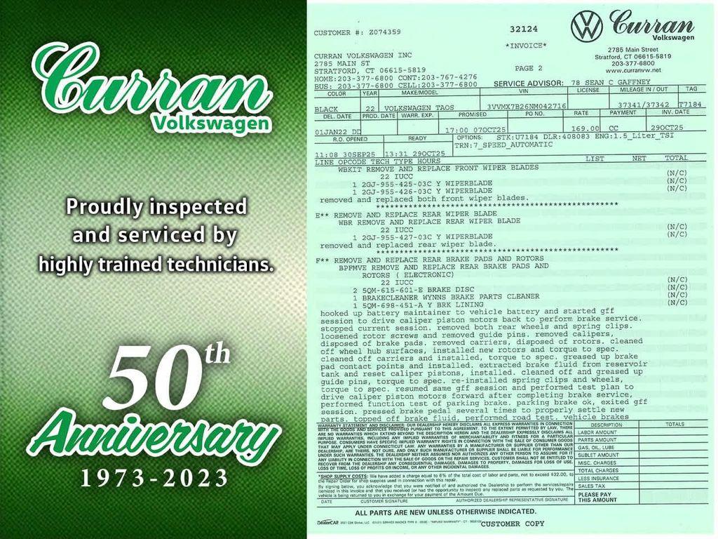 used 2022 Volkswagen Taos car, priced at $17,995