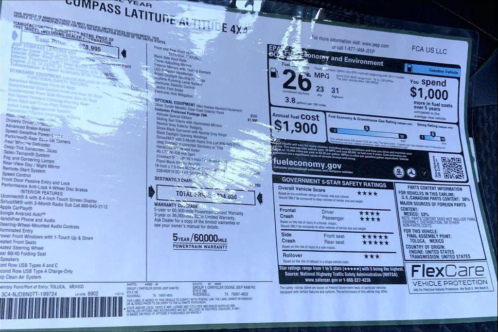 new 2026 Jeep Compass car, priced at $34,080