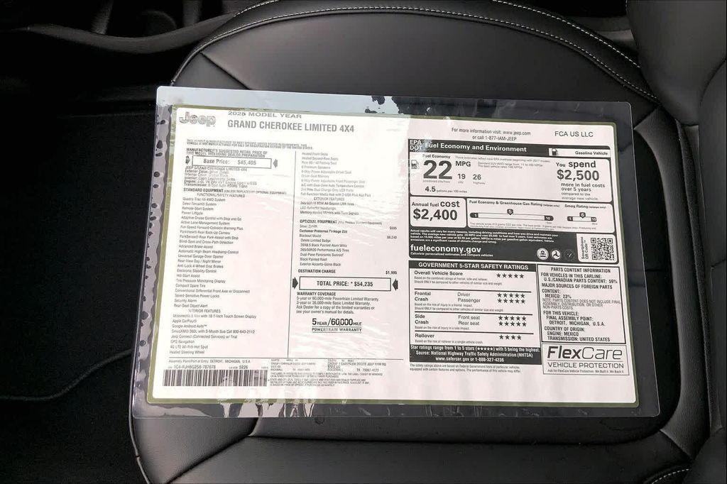 new 2025 Jeep Grand Cherokee car, priced at $49,896