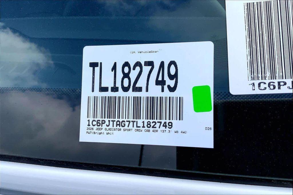 new 2026 Jeep Gladiator car, priced at $48,560