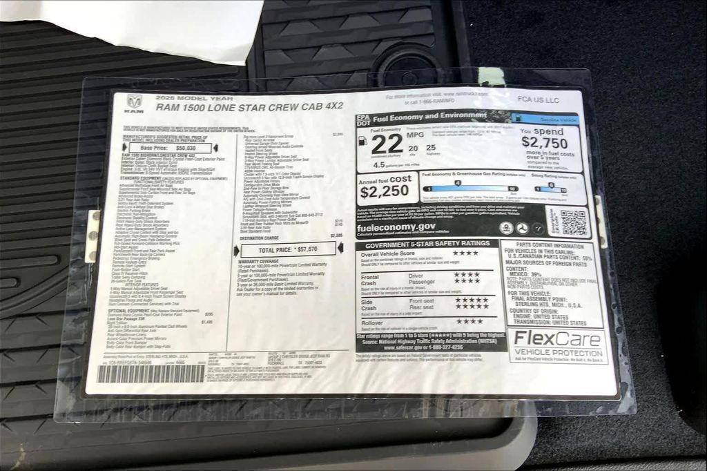 new 2026 Ram 1500 car, priced at $49,761