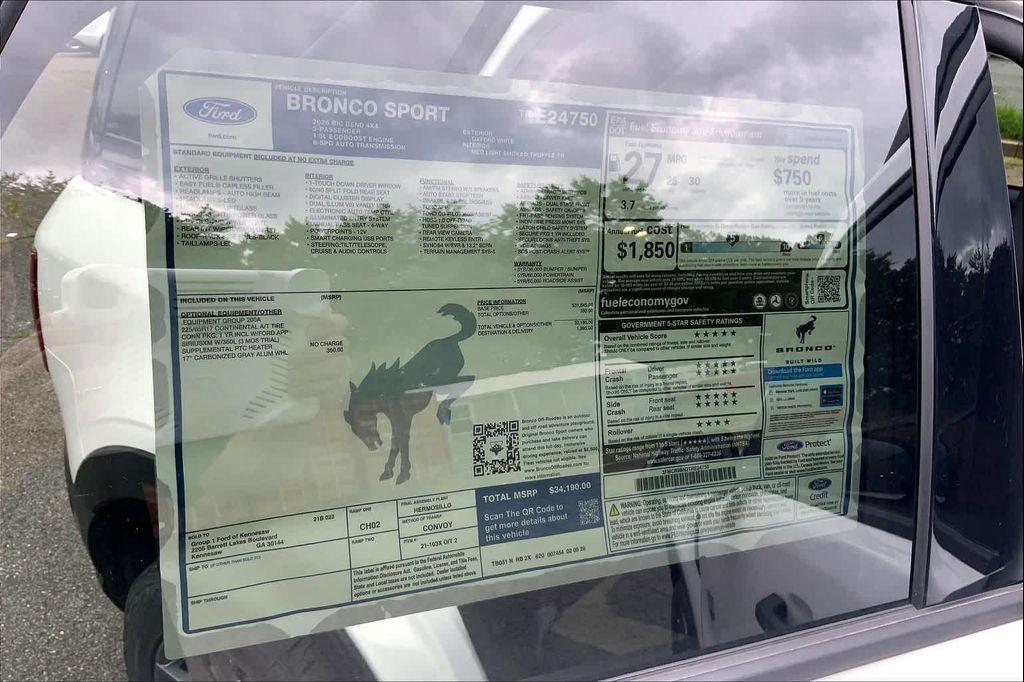 new 2026 Ford Bronco Sport car, priced at $32,005