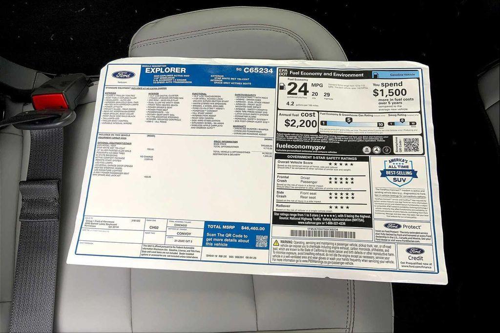 new 2025 Ford Explorer car, priced at $41,460