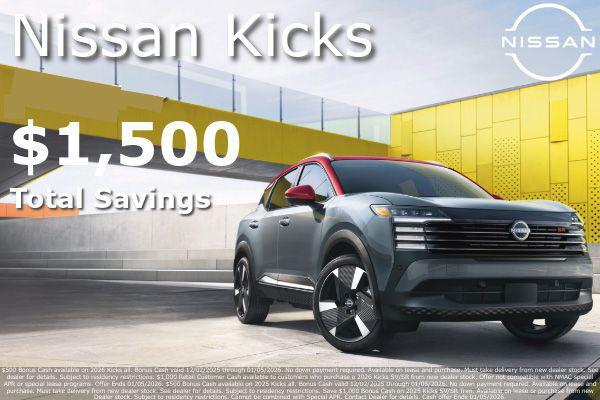 new 2026 Nissan Kicks car, priced at $26,355