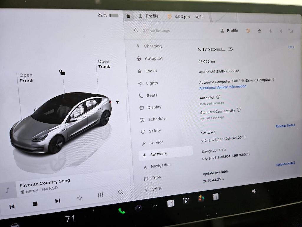 used 2022 Tesla Model 3 car, priced at $24,998