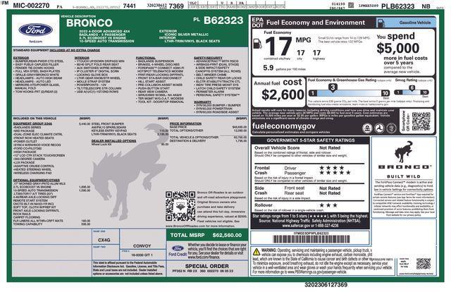 used 2023 Ford Bronco car, priced at $48,838