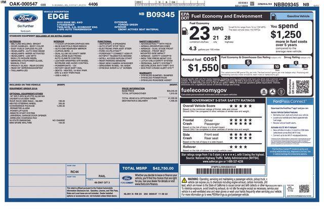 used 2022 Ford Edge car, priced at $25,576