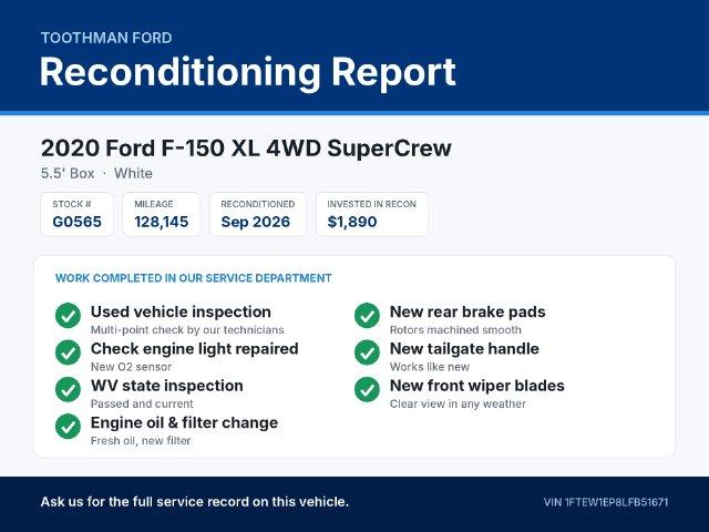 used 2020 Ford F-150 car, priced at $18,122