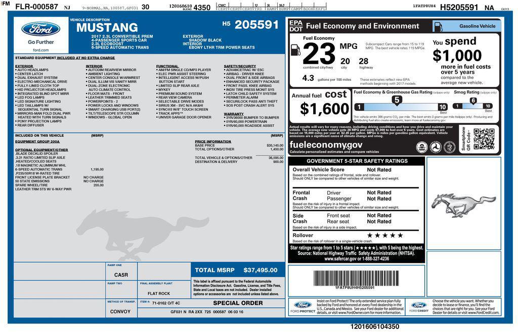 used 2017 Ford Mustang car, priced at $11,900