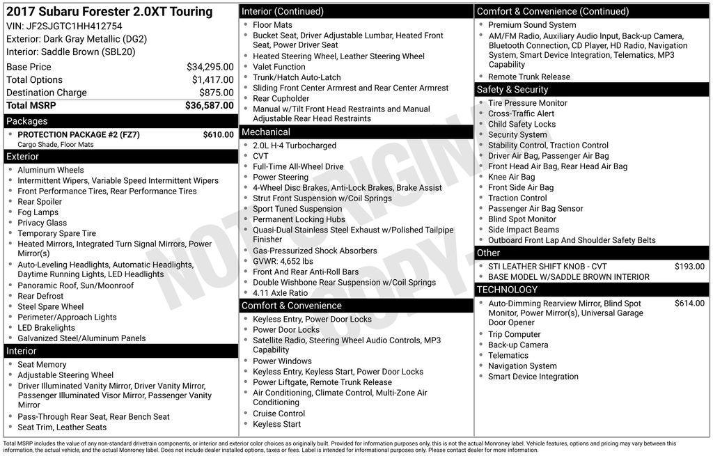 used 2017 Subaru Forester car, priced at $14,968