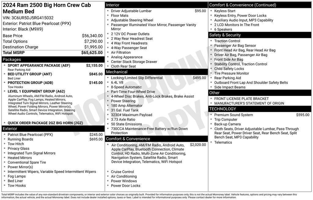 used 2024 Ram 2500 car, priced at $44,488