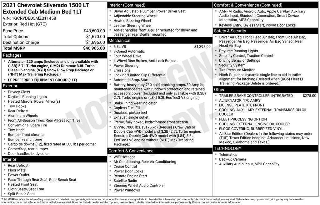 used 2021 Chevrolet Silverado 1500 car, priced at $22,488
