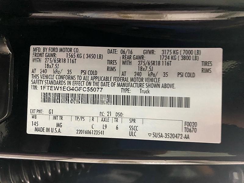 used 2016 Ford F-150 car, priced at $19,791