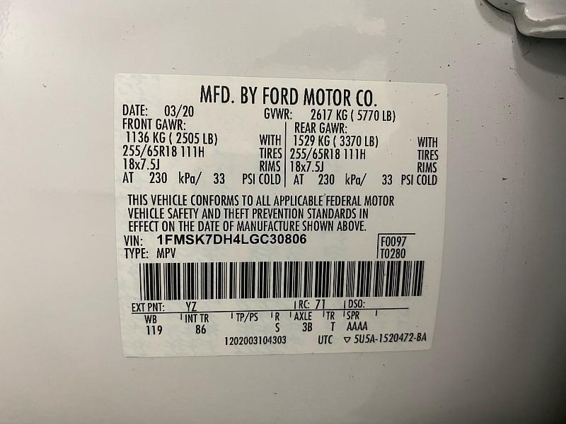 used 2020 Ford Explorer car, priced at $20,491