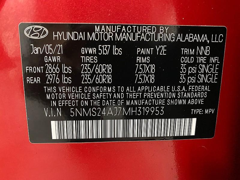 used 2021 Hyundai Santa Fe car, priced at $15,991