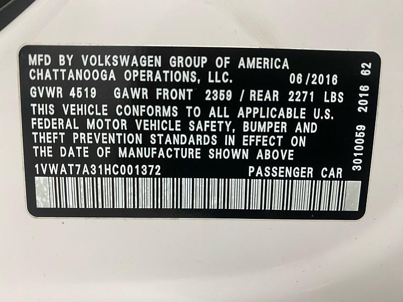 used 2017 Volkswagen Passat car, priced at $9,791