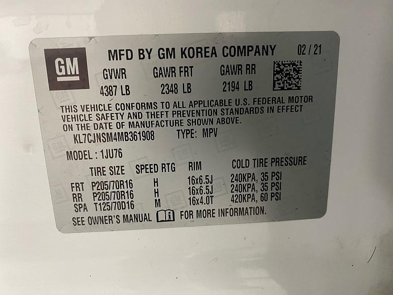 used 2021 Chevrolet Trax car, priced at $11,691