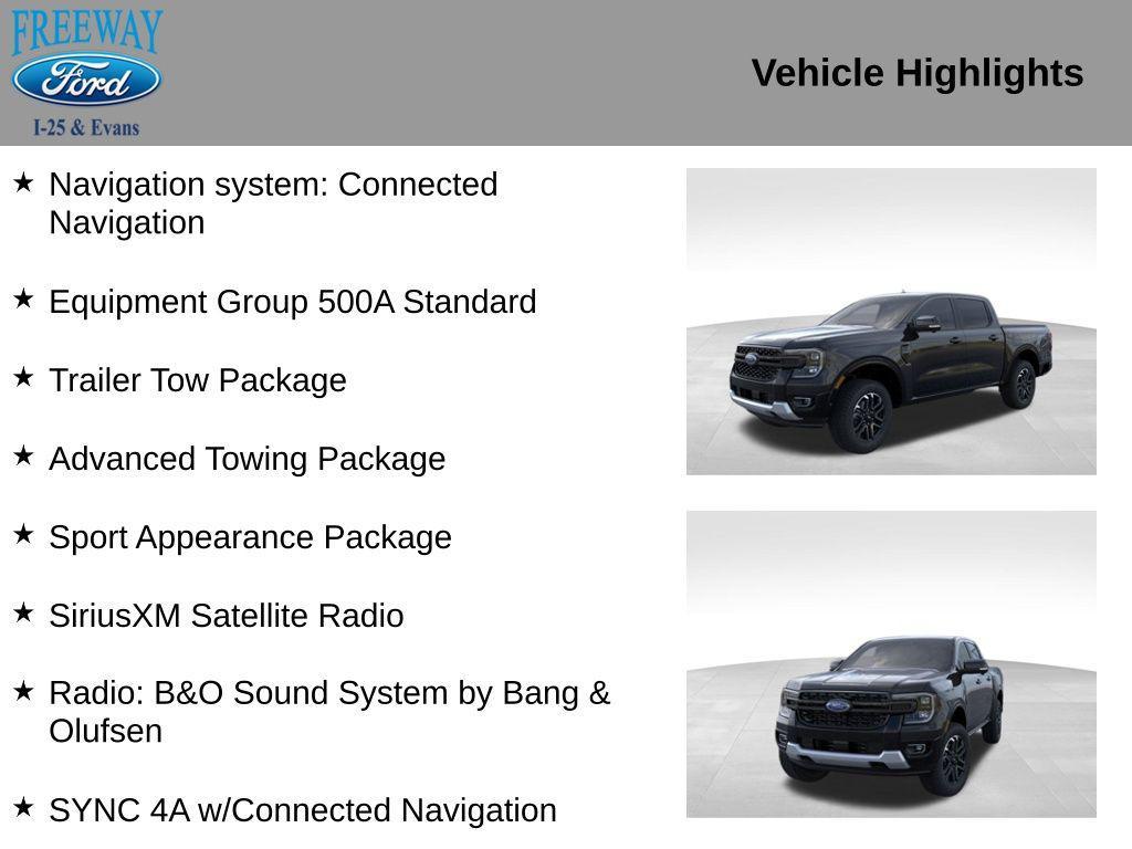 new 2025 Ford Ranger car, priced at $44,575