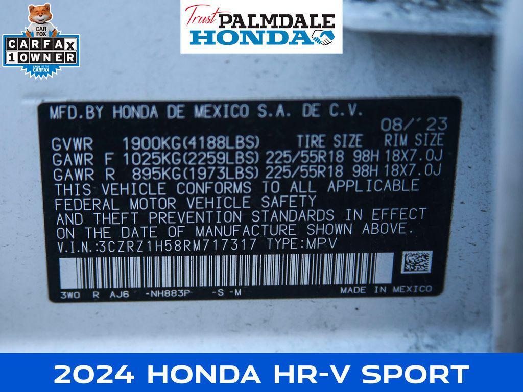 used 2024 Honda HR-V car, priced at $23,591