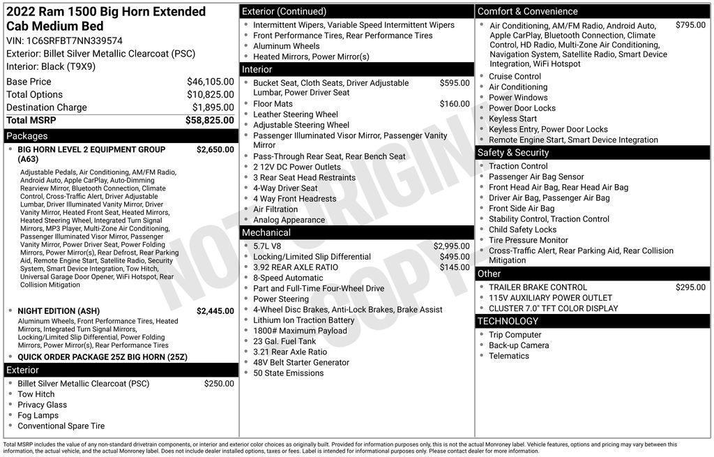 used 2022 Ram 1500 car, priced at $30,224