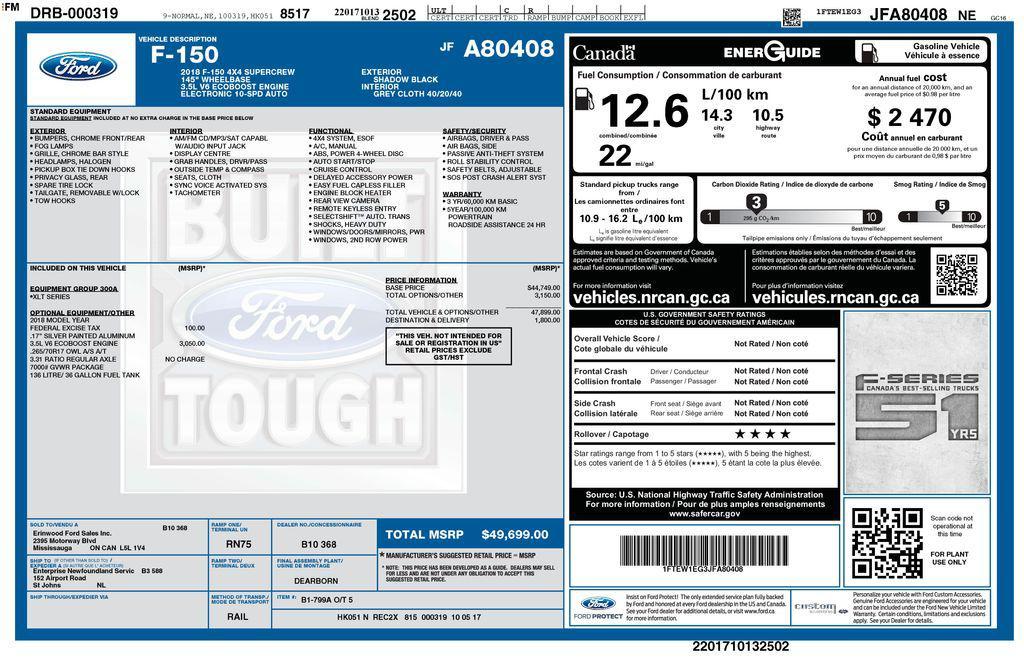 used 2018 Ford F-150 car, priced at $18,772