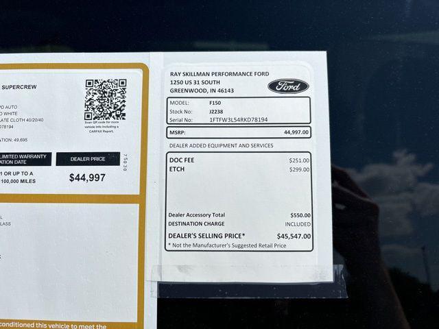 used 2024 Ford F-150 car, priced at $45,547