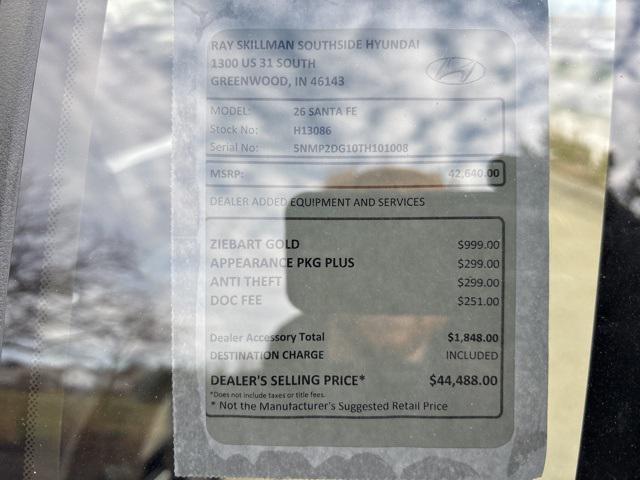 new 2026 Hyundai Santa Fe car, priced at $41,609