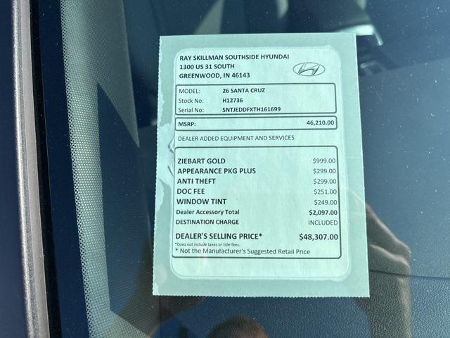 new 2026 Hyundai SANTA CRUZ car, priced at $45,460