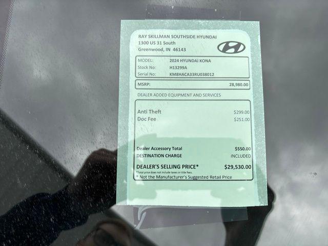 used 2024 Hyundai Kona car, priced at $29,530