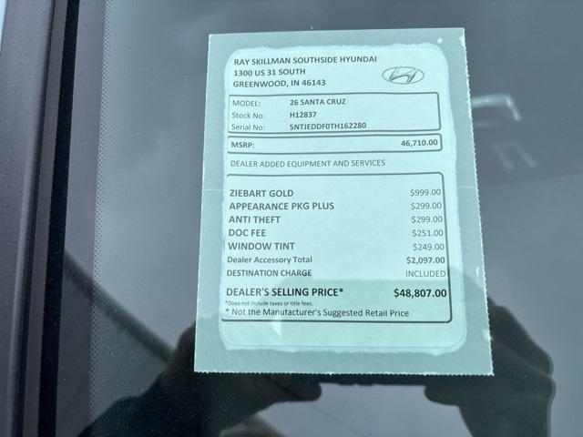 new 2026 Hyundai SANTA CRUZ car, priced at $46,710