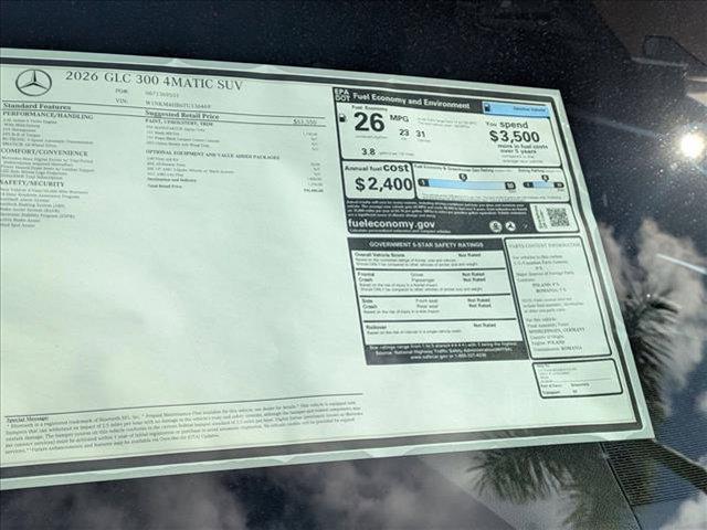 new 2026 Mercedes-Benz GLC 300 car, priced at $57,979