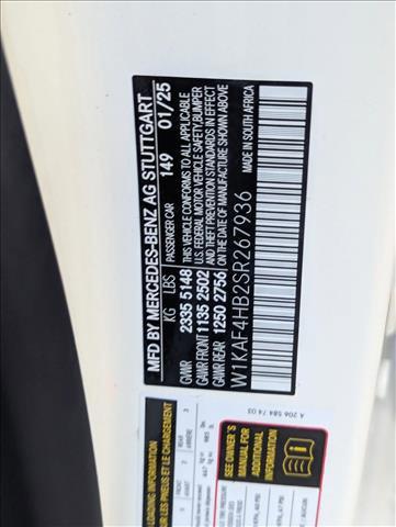 new 2025 Mercedes-Benz C-Class car, priced at $52,050