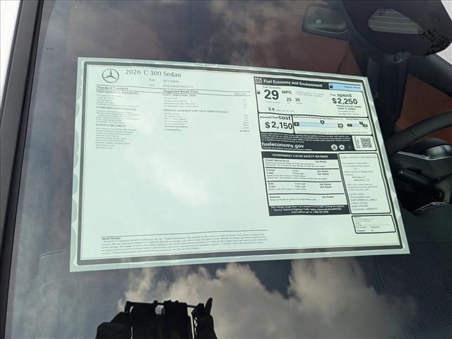 new 2026 Mercedes-Benz C-Class car, priced at $51,885