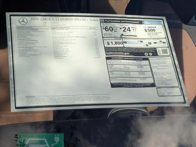 new 2026 Mercedes-Benz AMG E 53 car, priced at $113,310