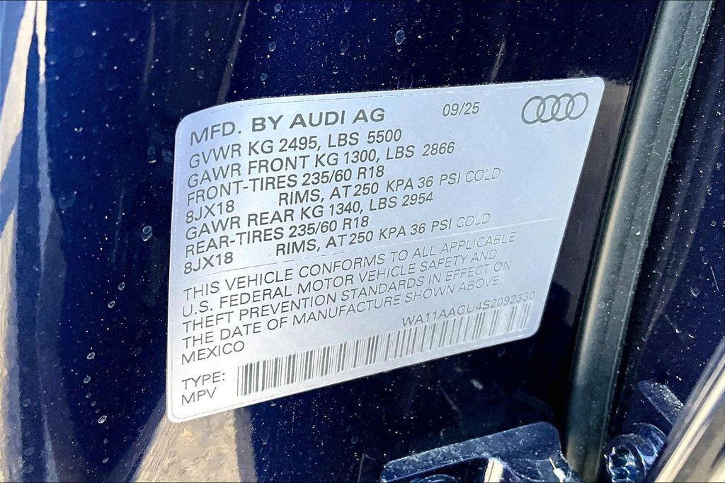 new 2025 Audi Q5 car, priced at $55,980