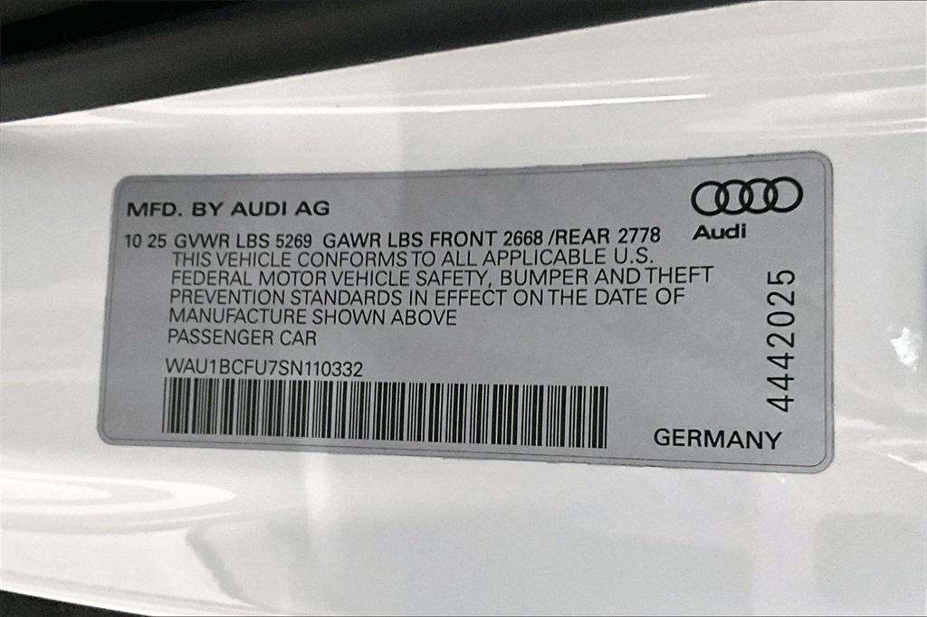 new 2025 Audi A5 car, priced at $53,225