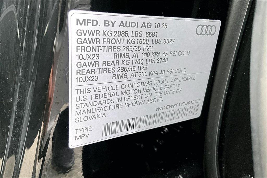 new 2026 Audi SQ8 car, priced at $126,670