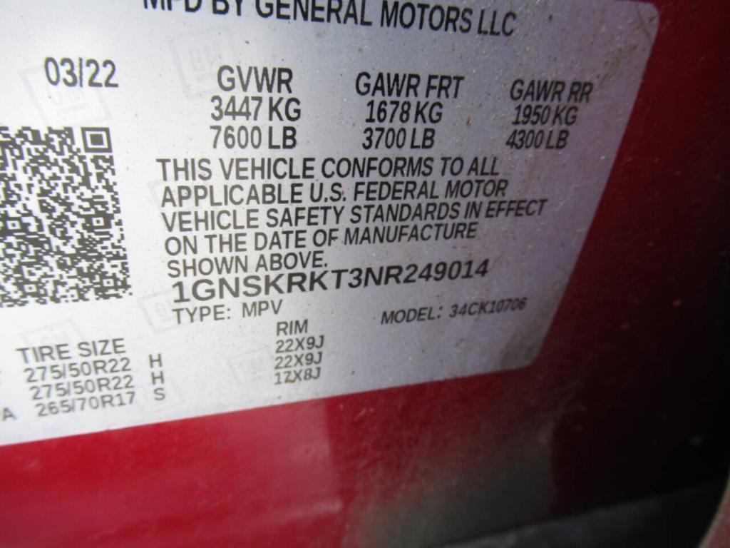 2022 Cherry Red Tintcoat Chevrolet Tahoe