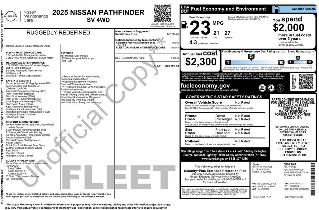 used 2025 Nissan Pathfinder car, priced at $31,976