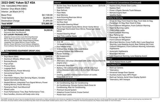 used 2023 GMC Yukon car, priced at $59,000