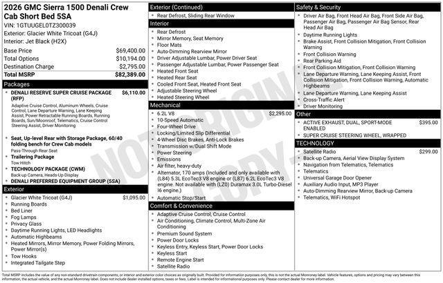 new 2026 GMC Sierra 1500 car, priced at $71,586