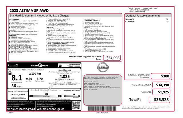 used 2023 Nissan Altima car, priced at $24,280