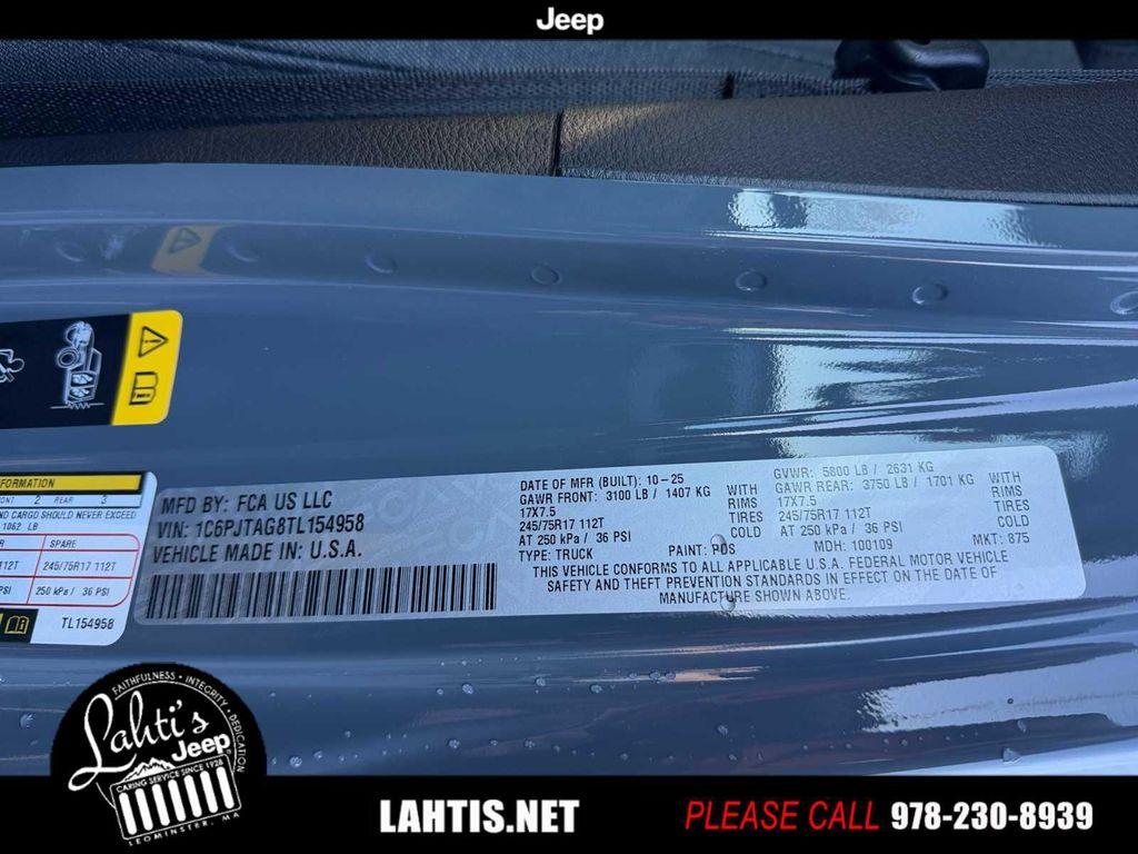 new 2026 Jeep Gladiator car, priced at $48,515