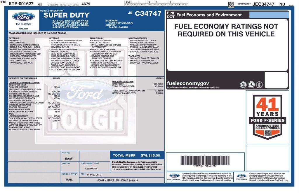 used 2018 Ford F-350 car, priced at $53,422