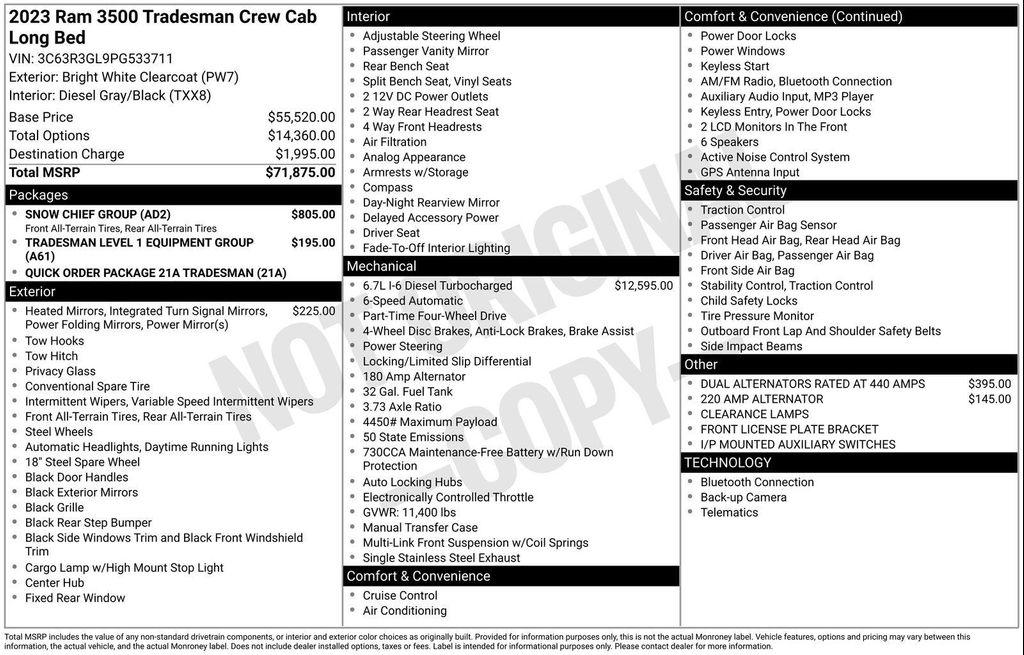used 2023 Ram 3500 car, priced at $38,926