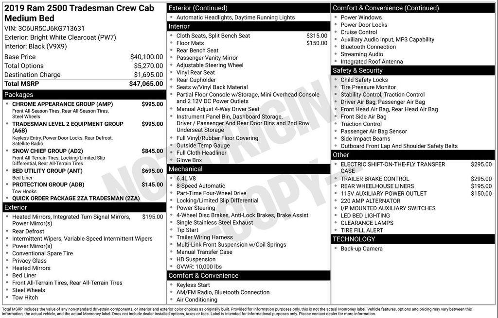used 2019 Ram 2500 car, priced at $23,845