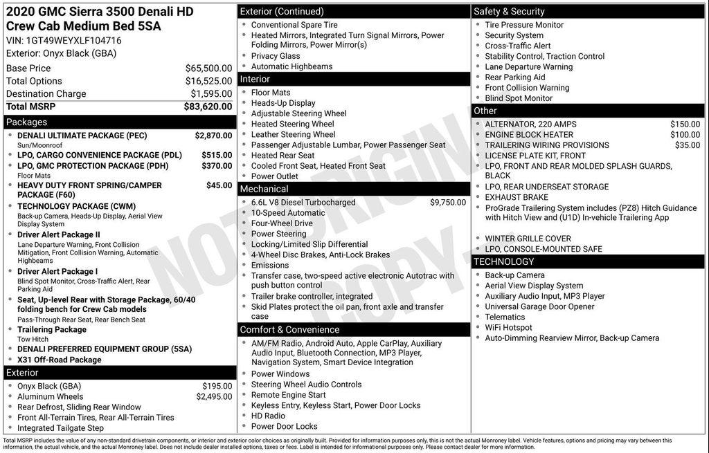 used 2020 GMC Sierra 3500 car, priced at $46,327