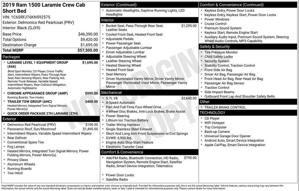 used 2019 Ram 1500 car, priced at $26,603